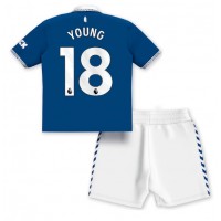 Everton Ashley Young #18 Koti Peliasu Lasten 2023-24 Lyhythihainen (+ Lyhyet housut)